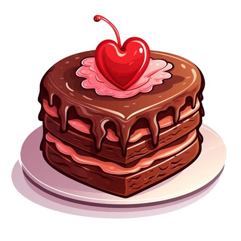 Ai Generated Heart Shape Cake 36292141 Png