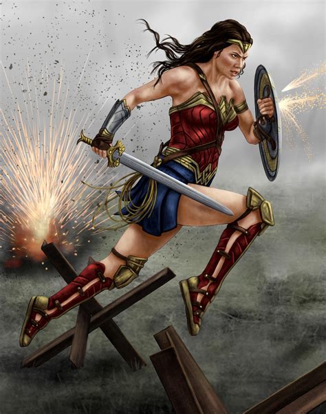 wonder woman battle by dragynsart on DeviantArt