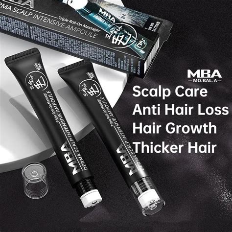 Korea Mba Mobala Hair Growth Derma Scalp Intensive Ampoule Triple Rollon Massager 20ml Anti Hair