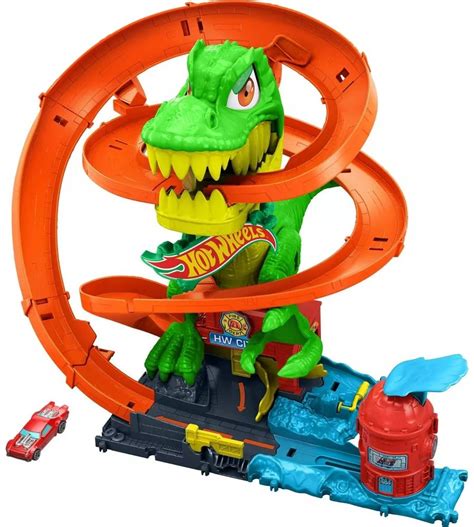 Игрален комплект Hot Wheels City T Rex vs Fire Station 1 64 Отлична цена Ozone bg