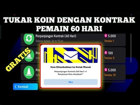 Cara Mendapatkan Perpanjangan Kontrak Hari Gratis Efootball