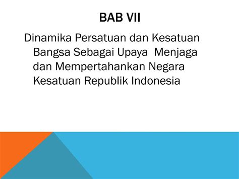 SOLUTION Ppkn Bab 7 Dinamika Persatuan Dan Kesatuan Bangsa Sebagai