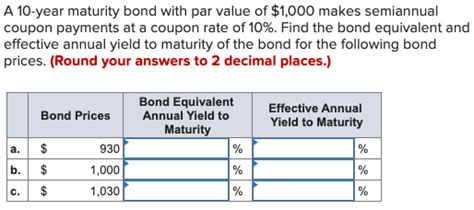 Solved A Year Maturity Bond With Par Value Of Chegg