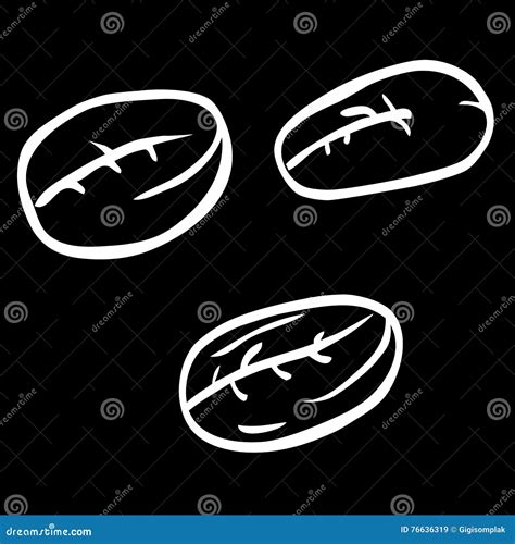 Hand Draw Sketch Of Coffee Bean Stock Vector Illustration Of Coffee