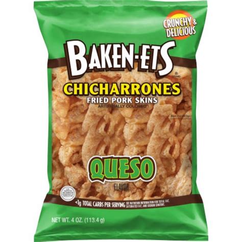 Baken Ets Queso Flavored Chicharrones Fried Pork Skins Oz Frys