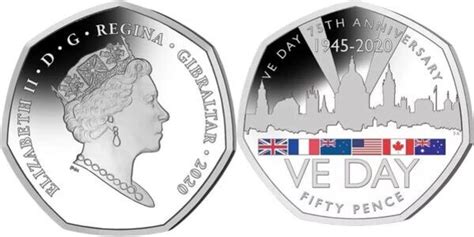 Pence Elizabeth Ii Ve Day Silver Piedfort Gibraltar Numista