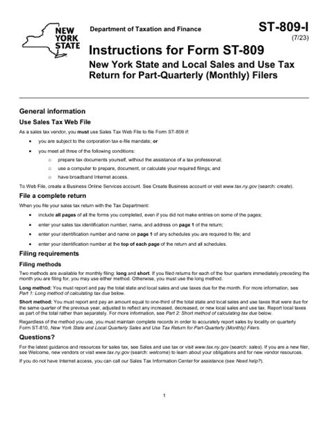 Form St 809 Printable Printable Forms Free Online