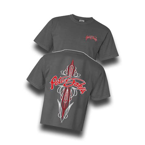 Pete Jake S Pinstripe T Shirt Grey Pete Jakes Hot Rod Parts
