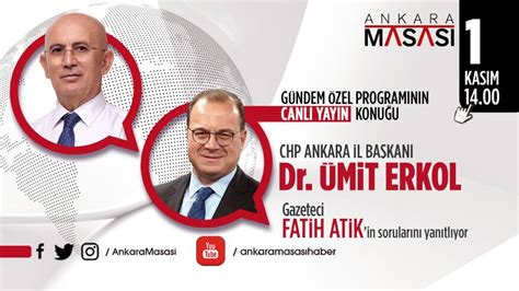 Chp Ankara L Ba Kan Dr Mit Erkol Ankara Masas Na Konuk Oluyor