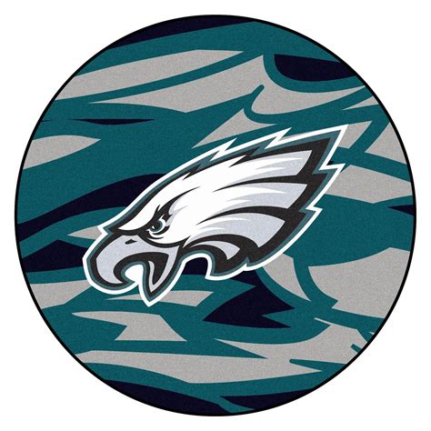 FanMats 23348 X FIT NFL Philadelphia Eagles Round Nylon Area Rug