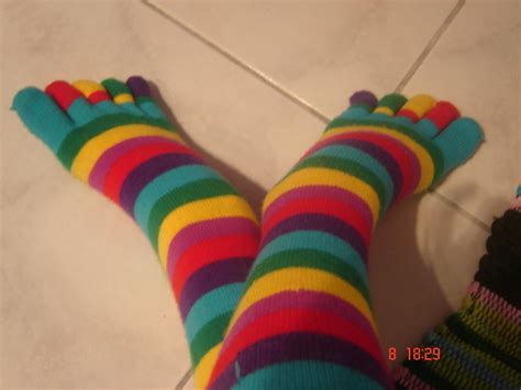 Rainbow Toe Socks By Kenzedie On Deviantart