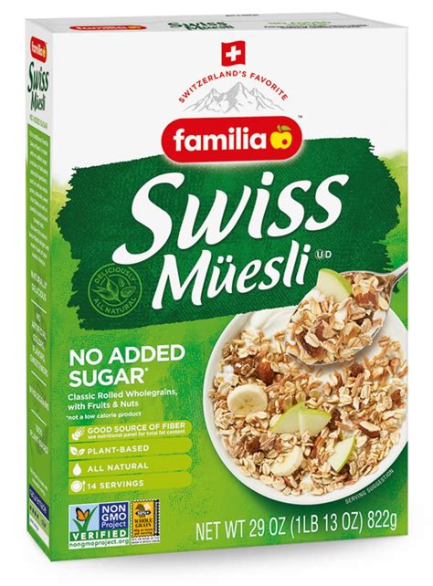 Familia Swiss Muesli Cereal G Added Sugar Energy Packed Cereal With