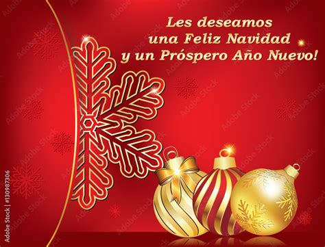 Les Deseamos Una Feliz Navidad Y Un Prospero A O Nuevo Tarjeta