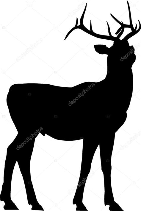 Silhouette De Cerf Image Vectorielle Par Embosser Illustration 1342709