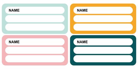 Blank Name Tag Template