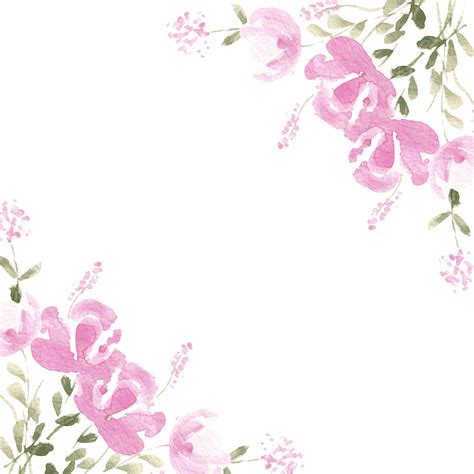 Borda De Flor Em Aquarela De Peônia Abstrata Roxa Macia Png Casamento