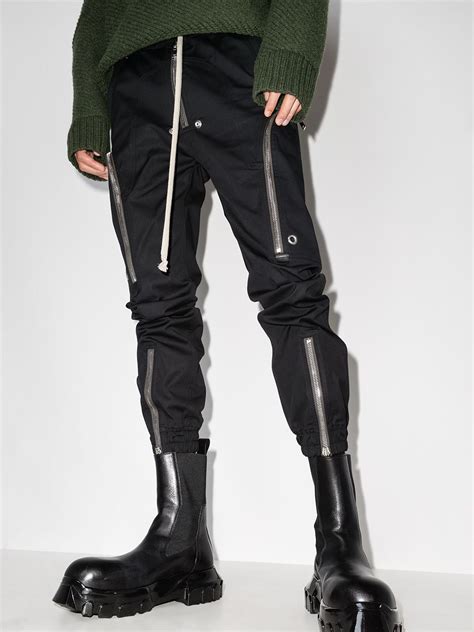 Rick Owens Bauhaus Zip Detail Cargo Trousers Farfetch