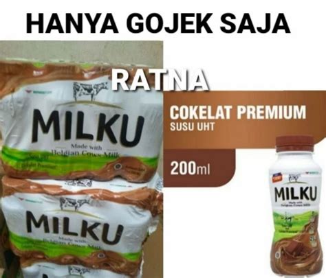 MILKU SUSU UHT BELGIAN COKELAT PREMIUM 200ml 1BAL Isi 12 Botol GOJEK