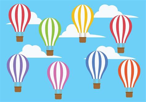 Hot Air Balloon Icon Vector Vector Art At Vecteezy