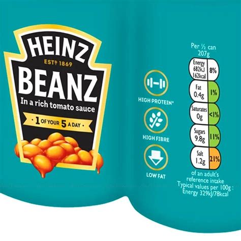 Heinz Beanz Baked Beans In Tomato Sauce Catering Tin Cans Pack Of 24