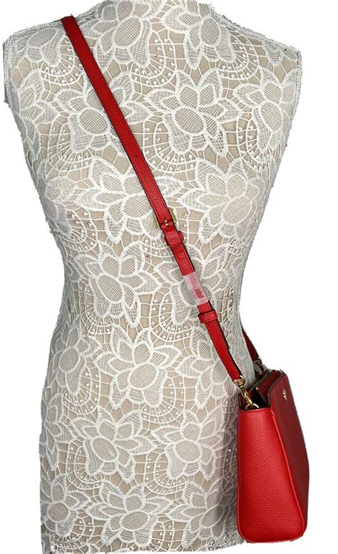 Tory Burch Blake Crossbody Medium Bag Color Brilliant Red 192485480566