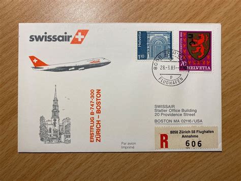 Swissair Erstflug Z Rich Boston Kaufen Auf Ricardo