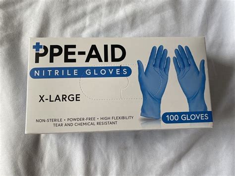 Ppe Aid Nitrile Gloves 100 Gloves Per Box Small Large And Extra Large