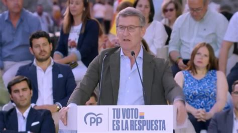 Feijóo carga contra Vox por atacar al PP y dice que Sánchez estará