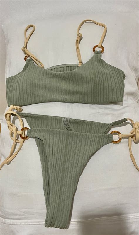 Mint Green Bikini Women S Fashion Swimwear Bikinis Swimsuits On