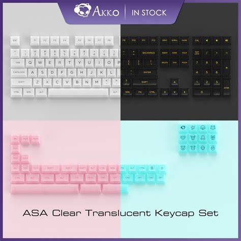 Akko Asa Clear Keycap Set Key Transparent Key Caps For Ansi Layout