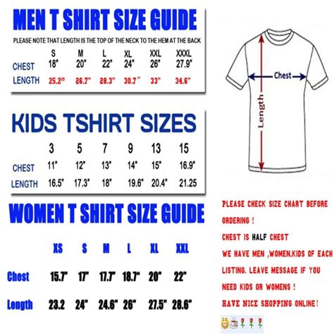 Youth Shirt Size Chart Age