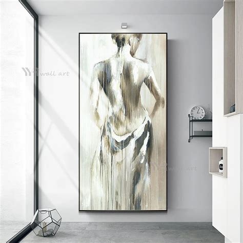 Naked Woman Wall Decor Poster Handmade Oil Painting Abstract Art Canvas Picture Living Room