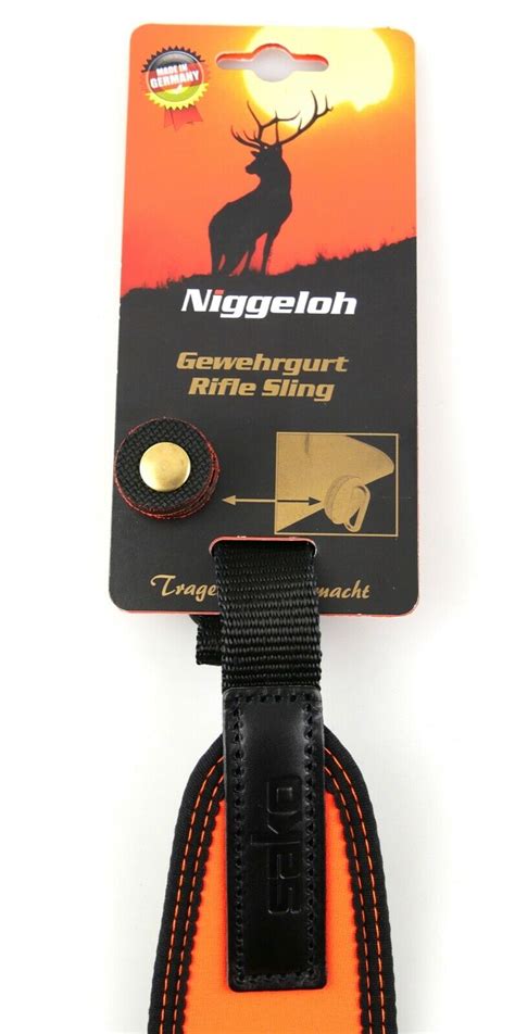 Niggeloh Gewehrgurt Sako Neopren Orange Mit Einstecktasche