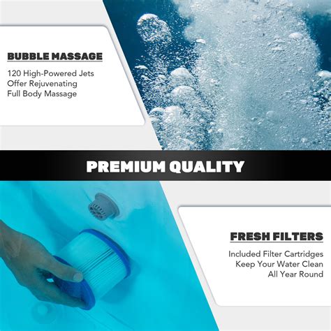 Co Z Person Inflatable Hot Tub Spa W Bubble Jets Blow Up Indoor Outdoor Sauna Ebay