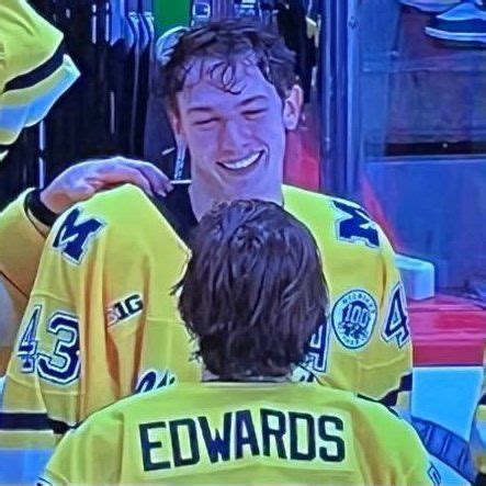 Pin By On Hughes Brothers In 2025 Hockey Players Funny Hot Hockey Players Michigan Hockey
