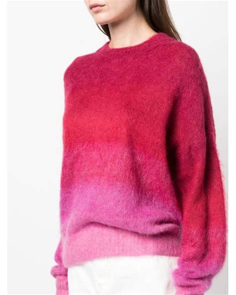 Marant Etoile Drussell Ombr Effect Ribbed Knit Jumper In Pink Lyst