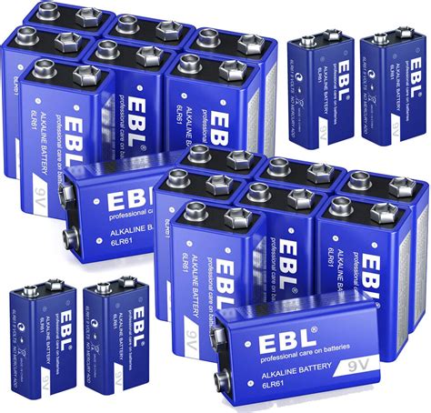 EBL 9V Alkaline Battery 9 Volt Ultra Long Lasting Leak Proof 6LR61