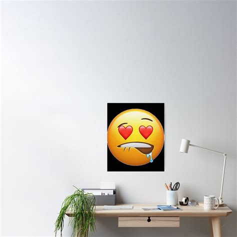 Biting Lips Emoji Sheesh In Love Meme Poster For Sale By Cottageprinter Redbubble