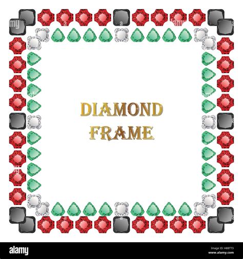 Diamonds Square Frame Stock Vector Image Art Alamy