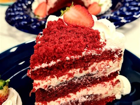 Bolo Red Velvet Morango Band Receitas