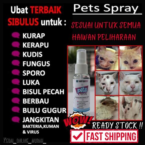 Ubat Kurap Luka Kucing Anjing Cat Dog Hamster Arnab 🔥super Pet🔥spray