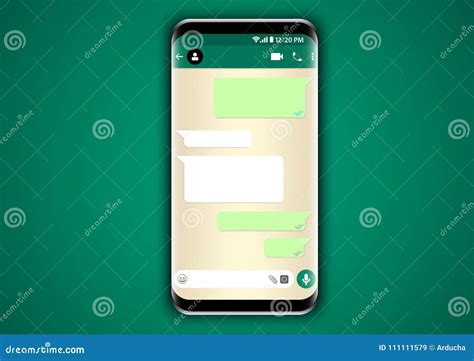 Whatsapp Messenger Chat User Interface Stock Vector Illustration Of