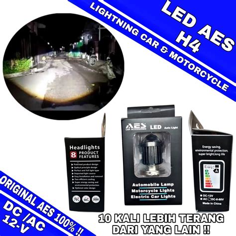 Jual B1M LAMPU LED H4 LASER HI LOO BEAM DUAL COLOURS M2 MERK AES