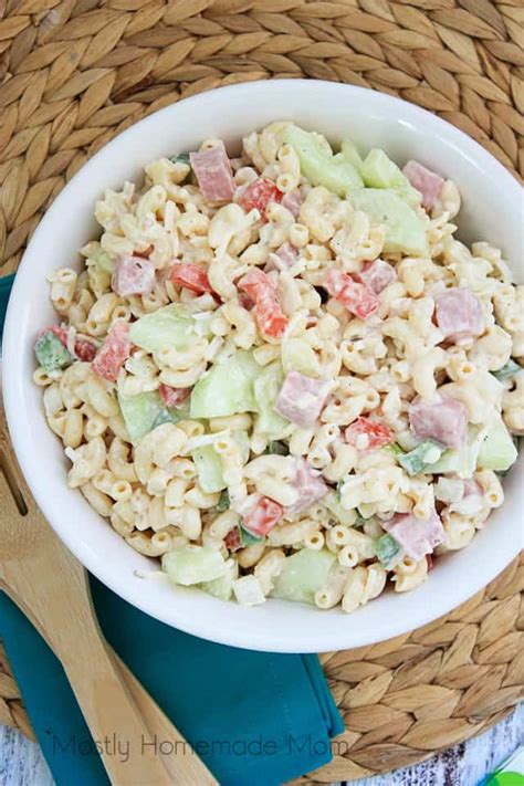 Ham And Cheese Ranch Macaroni Salad Mostly Homemade Mom