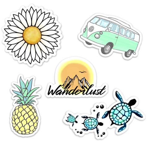 Pack Cute Vsco Stickers Pack Aesthetic Stickers For Hydro Water