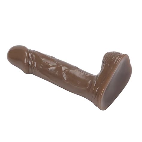 Mini Dildo Ger Ek I Et Dokusunda Realistik Zenci Penis Cm Brown