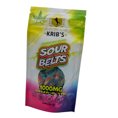 Sour Belts Delta 8 Gummies 1000 Mg Per Jar Krib S