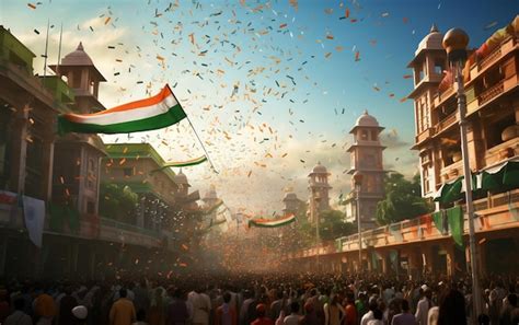 Premium AI Image Cinematic India Independence Day Photorealistic