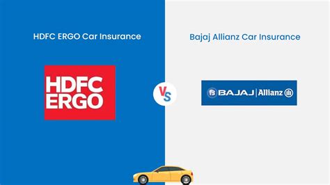 Hdfc Ergo Vs Bajaj Allianz Car Insurance Comparison Policybachat