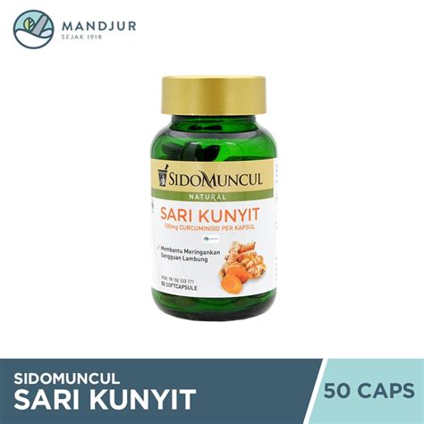 Jual Sido Muncul Natural Sari Kunyit 50 Kapsul Lunak Meredakan